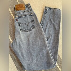 Levi’s VTG 521 Tapered Fit Butterfly Lightwash 90’s USA Med 4 Flaw* Streetwear